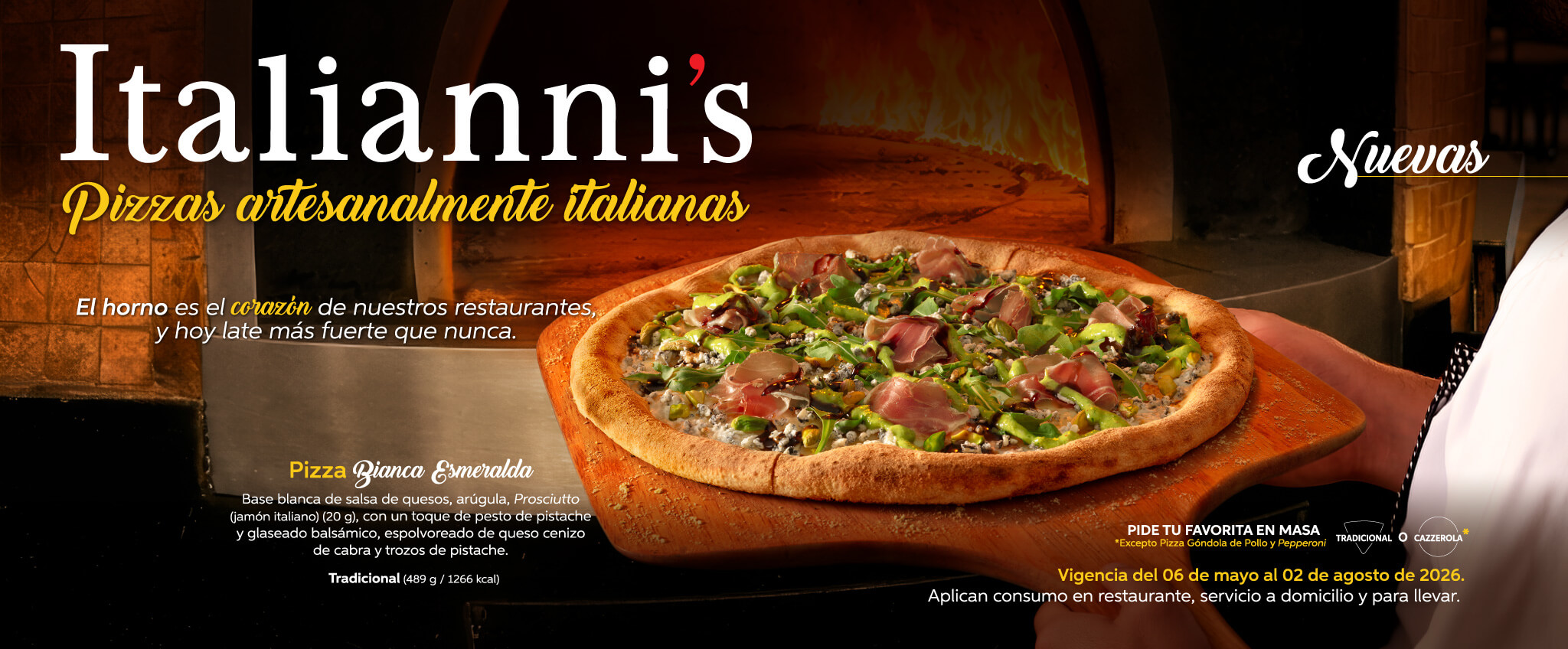 pizzas artesanalmente italianas